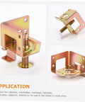 Rock Solid Adjustable Cabinet Levelers With Swivel Floor Cups For Tables And Workbenches Custom Height Design makes setup easy with rose gold steel.