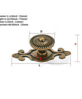 4 Pack Antique Brass Cabinet Knobs With Backplate Solid Heavy Duty Vintage Mushroom Drawer Handles dimensions