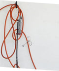 15 Pack Water Hose Clips Shut Off Flow Control Crimp Spring Clamps For Tubing displayed with orange hose against wall