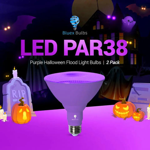 Straight Fire Purple Led Par38 Flood Bulbs 2 Pack 18 Watt Takes Down 120 Watt Dimmable E26 Base Party Decor Halloween Porch Setup That Goes Hard On Lighting With Total Vibe Control