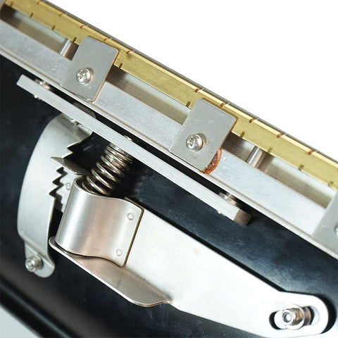 2 In 1 Mud Compound Putty Drywall Finishing Box Tool showcasing adjustable blade detail and axle bearings for smoother application