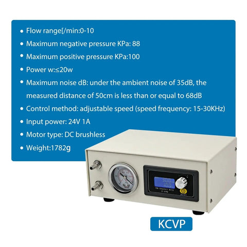 Compact 24V Electric Diaphragm Vacuum Pump With Adjustable 0-10 L Min Flow Rate And Strong 0.085Mpa Negative Pressure Suction For Lab Or Industrial Use