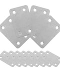 Heavy Duty Stainless Steel Flat Bracket Set For Wood Furniture Repair, 12 Pack Straight Mending Plates With 5mm Hole Spacing