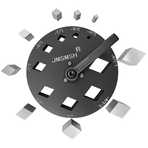 Diamond Shape Disc Cutter Set Nine Piece Punch Mold Kit with SKH9 Steel Die Plate for Jewelry Making, shows black round die plate.