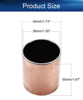 Heavy Duty Sleeve Bearing Single Unit Oilless Bushing 40X44X50mm Bronze Sintered Plain Bearing size details with dimensions labeled.