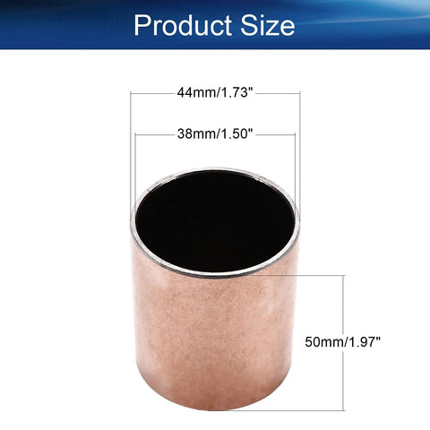 Heavy Duty Sleeve Bearing Single Unit Oilless Bushing 40X44X50mm Bronze Sintered Plain Bearing size details with dimensions labeled.
