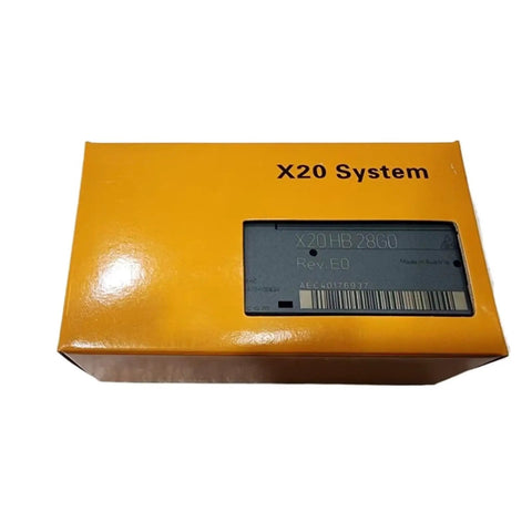 X20HB28G0 Programmable Logic Controller Host for Industrial Automation in yellow packaging box