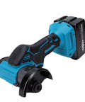 Badass Little Cordless Cut Off Tool And Mini Angle Grinder With 12000 Rpm Grunt And 16Mm Chop Depth For Snappy Cutting Wood Metal Tile Plus Plastic On Tough Weekend Builds, handheld design with battery.