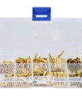 Brass Standoff Assortment Kit 320 Pcs Hex Spacer Nut Screw Set Pro Grade Heavy Duty Hardware For Electronics DIY Projects Precision Machined Threads Multiple Sizes in organizer box