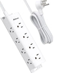 Dope 12 Outlet Surge Protector Power Strip With 3 Side Design Wall Mount Flat Plug 5 Foot Cord Widely Spaced Outlets