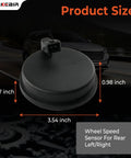 Two Pack Rear Abs Wheel Speed Sensors Left And Right Side Straight Up Reliable Plug And Play Swap For Hyundai Santa Fe Veracruz Kia Sedona Sorento, showing dimensions and design.
