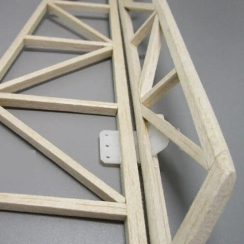 60 Pieces Pinned Nylon Hinges Loose Leaf For RC Planes And Model Planes Control Surface Hinges Kit attached to model frame