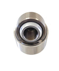 1 Inch Bore Uniball Bearing Set Includes Cup And Snap Ring For A Arm Replacement Joint Rod End Bearing viewed from the top, showcasing inside structure.