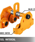 3 Ton Beefy Heavy Duty Manual Trolley Crane Lift For I Beam Push Track Roller Trolley With Dual Wheels Adjustable Beam