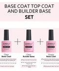 Builder Gel Nail Kit Dope With Base Coat And No Wipe Top Coat 3 Pack 10ml Each Hema Free Vegan Cruelty Free Soak Off UV LED Gel
