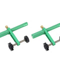 Two Pack 20mm Aluminum Bench Dog Woodworking Clamps For Handcrafts One Handed Operation Lightweight Durable Quick Hole Clamp Multifunctional Clamp For Drilling Polishing Milling Grinding And Cutting in green