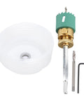 Solid Alloy Steel Hole Saw Kit For Wood Drywall Drill With Dust Bowl. Heavy Duty Metal Cutter Set 45mm Hex Shank with dust bowl
