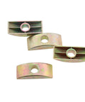 14 Pack M6 Half Moon Nut Washers Heavy Duty Alloy Spacers For Wooden Furniture Connectors Drawers Cabinets showing zinc steel spacers.