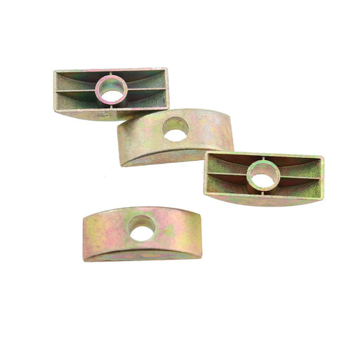 14 Pack M6 Half Moon Nut Washers Heavy Duty Alloy Spacers For Wooden Furniture Connectors Drawers Cabinets showing zinc steel spacers.
