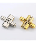 Gold and silver Four Pack Hidden Concealed Barrel Cross Door Hinges With Built In Bearing for smooth opening, home furniture use