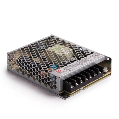 Heavy Duty 102W Industrial Switching Power Supply 12V DC 8Amps in a compact enclosure with a honeycomb design.