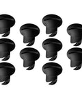 Slick Aluminum Quarter Turn Fasteners With Oval Knobs For Quick Release Panel Mounting, black anodized, set of 10.