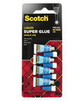 Liquid Super Glue 4 Pack Single Use Tubes 0.17 Oz Each Fast Drying Cyanoacrylate Adhesive for quick bond in packaging