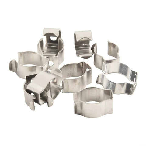 Heavy Duty Spring Clips Set for Tool Organization in Garage, Kitchen, and Garden, 10 Pack Broom and Mop Clips, 6mm to 28mm range.