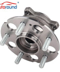Front view of rear wheel hub and bearing assembly for AWD rigs with ABS fits 2013 2015 Acura RDX and 2012 2016 Honda CR V