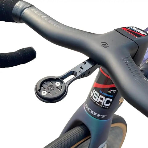 Bike Stem And Handlebar Mount For Garmin Edge And Wahoo ELEMNT, Bryton Rider, Stages Dash, And Hammerhead Bike Computers on Scott Foil Addict handlebar