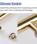 Double Sided Sliding Door Handle Pull Heavy Duty Stainless Steel Door Hardware Set for Glass and Wood Doors with silicone gasket