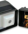 Rear view of Lit Up 35mm Slide Viewer For 2x2 Photos And Film Negatives With LED Display and USB Connectivity, showing internal components.