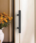 12 Pack Black Kitchen Cabinet Pulls 3 Inch Center To Center 5 Inch Total Length Modern T Bar Handles on cream cabinet