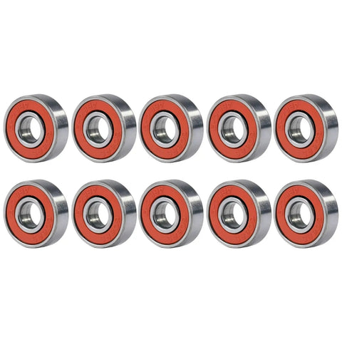 High Quality Top Shelf Abec 9 Inline Skate Bearings 10 Pack Deep Groove 608Rs Carbon Steel Miniature Ball Bearings For Longboards Speed Skates Smooth Rollin Ridin Vibes