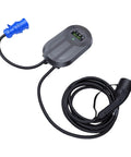 No Sweat Plug And Play Level 2 EV Charger 7kW 32A Wall Mount with digital screen and charging cable.