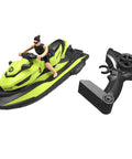 High Speed Dual Motor RC Motorboat With 2.4 GHz Remote, 10 Km/H Top Speed, 50 M Range, 20 Minute Play Time, Water Sensor Safe, Green