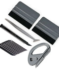 Gomake vehicle wrap tool kit with two 4-inch felt squeegees, retractable knife, blades, vinyl cutter, corner squeegee