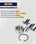 Rear Wheel Bearing And Hub Assembly 521000 Fit Ford Explorer 2002 To 2010, Explorer Sport Trac 2007 To 2010, Lincoln Aviator 2003 To 2005