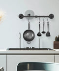 Industrial Pipe Towel Bar Wall Mounted Heavy Duty Rust Resistant Iron Towel Rack For Bathroom And Kitchen 24 Inch Black