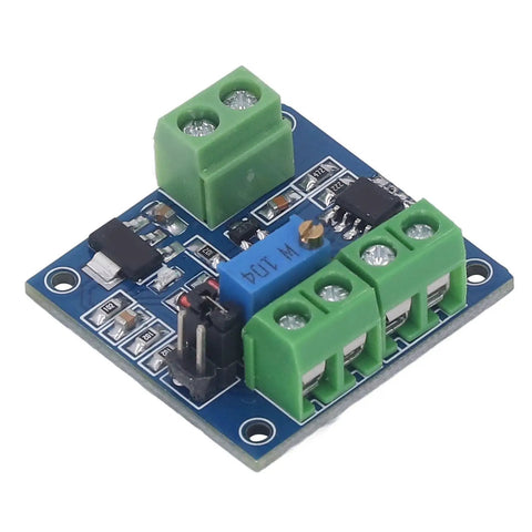 Voltage To PWM Converter Module For PLCs Slick And Plug And Play with green terminals and potentiometer