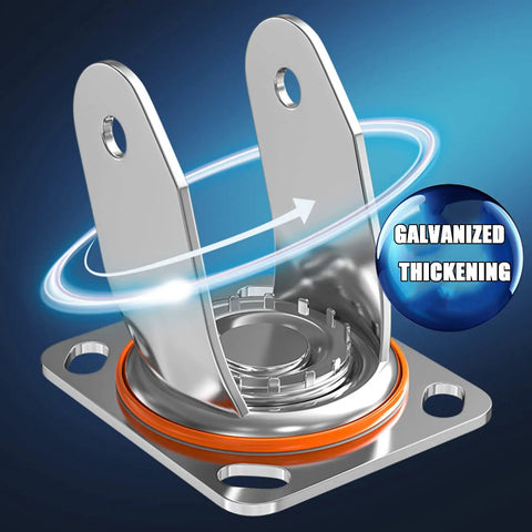 Built Tough 3 Inch Heavy Duty Rubber Swivel Casters With Locking Brakes Quiet Industrial Grade Wheels showcasing galvanized thickening with steel base.