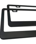 Anti Theft License Plate Frame Kit With Tamper Proof Hardware, Heavy Duty Black Aluminum Car Tag Holder For Front And Rear, 2 Pack