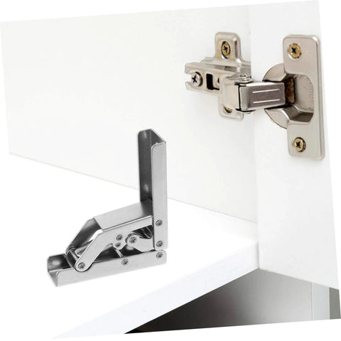 Hidden Folding Hinges With Hydraulic Damping For Quiet Cabinet Doors And Wardrobes 180 Degree Drop Down Soft Close Easy Access 2 Pack