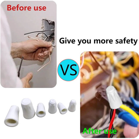 30-pack ceramic wire connectors (small), white high-temp wire nuts for 18-8 AWG wires