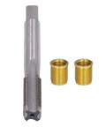 Thread Repair Kit With M12x1.25 Inserts And M14x1.25 Tap For 14mm Gasoline Engine Threads, Stainless Steel Inserts And High Speed Steel Tap, 10 Piece Set, tap with two inserts