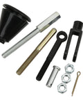 Adjustable Brake Master Cylinder Push Rod Kit With 10 Clevis Eyelet Nuts Easy Install Push Rod Assembly For Classic Cars From 1950s To 1970s Replacement Part For Hot Rods Restorations And Custom Builds, kit parts laid out