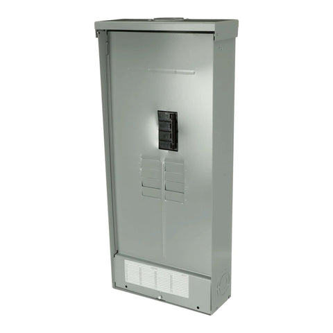 Single 200 Amp Mobile Home Outdoor Load Center with Main Breaker, 1-Pole 16-Circuit NEMA 3R galvanized steel enclosure