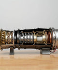 Side view of Realistic Turbofan Jet Engine Model Kit for 3D Printers, 1 To 20 Scale Aircraft Engine, Turbojet Engine Model displayed on table.
