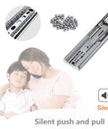 1 Pair Heavy Duty Soft Close Drawer Slides With Metal Ball Bearing Rails For Kitchen Cabinets 26 Inch Smooth Glide Runners