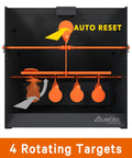 Outdoor Pellet Gun Target Trap With Center Shot Includes 12 Paper Targets And 4 Resetting Metal Targets for airgun rifle practice